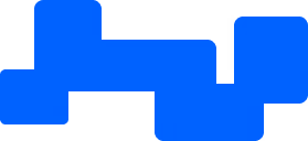Blue-shaped object with an abstract, irregular form resembling a maze or circuit on a transparent background.