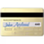 Illustration of a credit card with a blue gradient and the text 'John Appleseed' and placeholder card numbers.