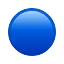 Blue circular icon with a glowing effect on a white background.