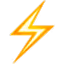 Yellow lightning bolt icon.