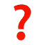 Red question mark on black background.