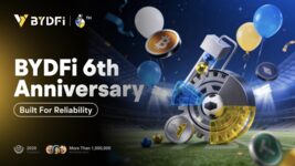 BYDFi celebrates 6th anniversary with a month-long campaign with a prize pool of $1,000,000 USDT