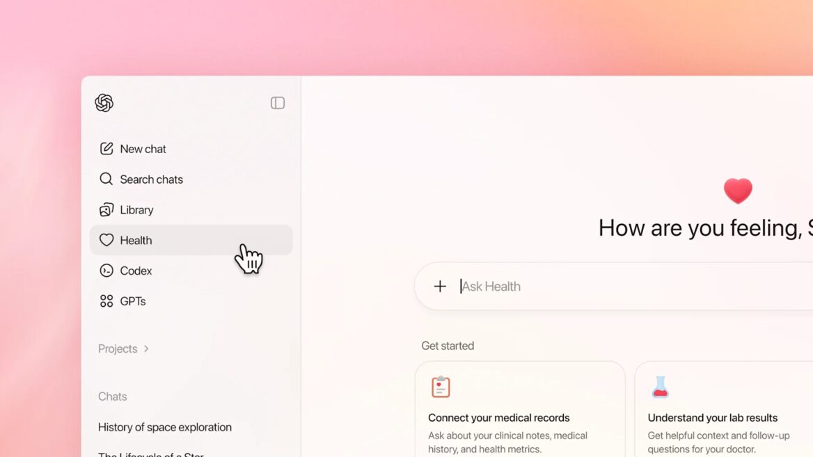 OpenAI запустила медичний ШІ ChatGPT Health до якого можна підключати застосунки для здоровя