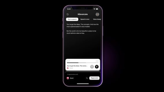 ШІ-стартап ElevenLabs випустив окремий мобільний застосунок, що дозволяє генерувати голосові кліпи з тексту