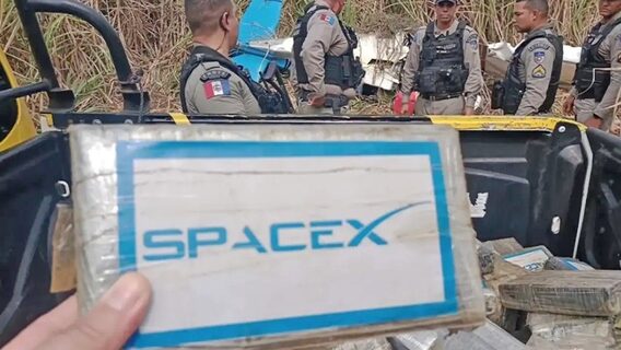 Brazilian police find 180 kg of cocaine with SpaceX logo in crashed plane