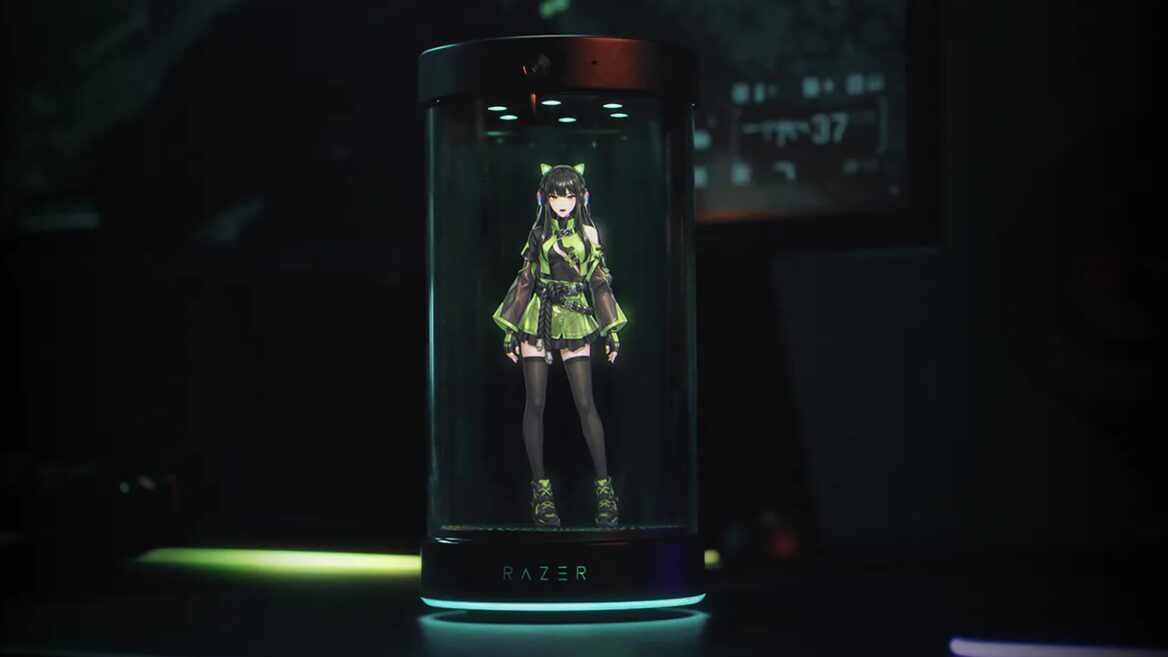 Ігрова ШІ-асистентка Razer отримала фізичне втілення у вигляді настільної вайфу-голограми