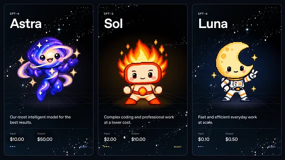 OpenAI has released cheaper artificial intelligence models GPT-6 Sol and GPT-6 Luna