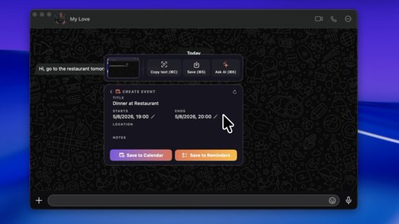 A developer from Poltava region has launched the Scinta application for macOS. It turns screenshots into tasks and events using AI