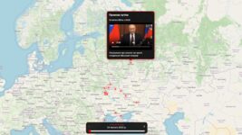 A Ukrainian developer created the DOT.map project, which displays the chronology of the Russian-Ukrainian war on a geographical map