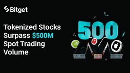 Bitget reports surpassing $500 million in tokenized stock spot trading volume and extends zero-fee promotion