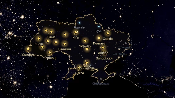 Український розробник створив інтерактивну мапу відключень світла для 10 міст