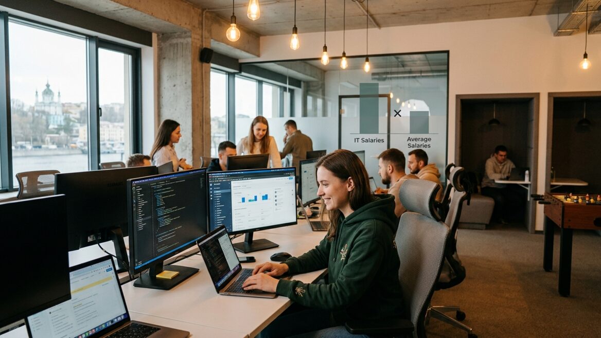 Середня зарплата в IT за місяць зросла на 7000 грн і майже втричі перевищує середню по Україні — Держстат