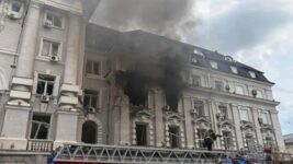 A Russian drone attacked the central building of the SBU in Kyiv. 