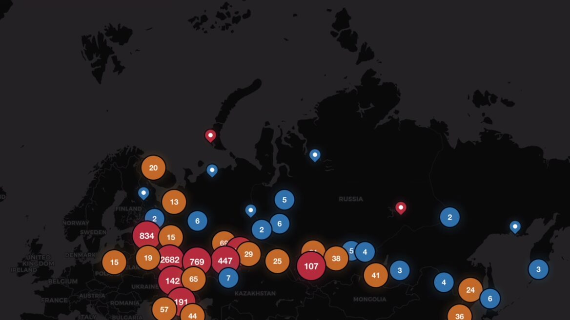 Розробники інтерактивної мапи російського ВПК додали 6 млн нових записів і зробили візуалізацію зв'язків компаній
