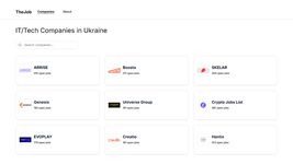 A new job search aggregator site has been launched in Ukraine, focused on IT specialists. TheJob is free and collects vacancies directly from companies