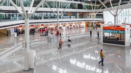 A Ukrainian was detained in Poland after spending many hours in an airport cafe with a radio jamming device.