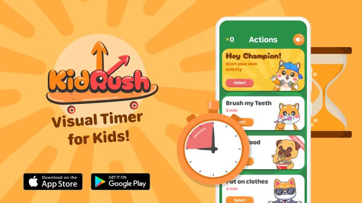A Ukrainian designer has developed the KidRush app — a visual timer for children that will help avoid stress during school and kindergarten preparations