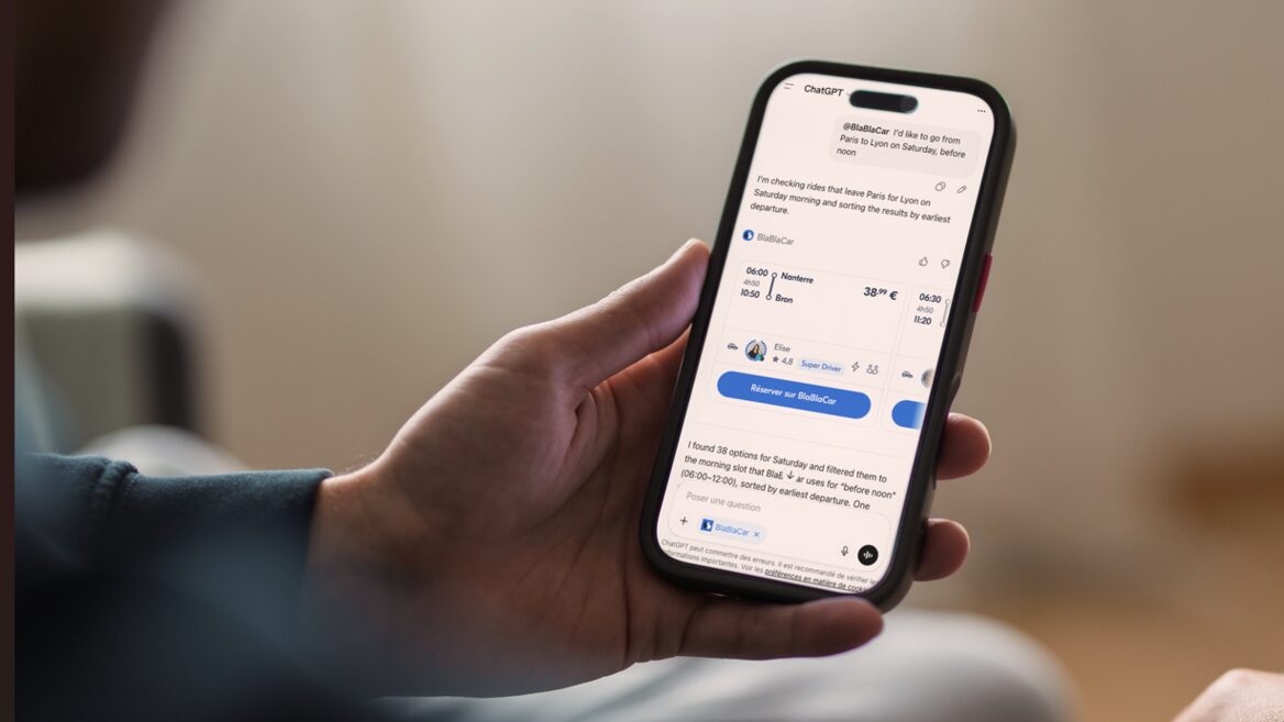 BlaBlaCar інтегрує розмовний пошук поїздок у ChatGPT. Як це працює