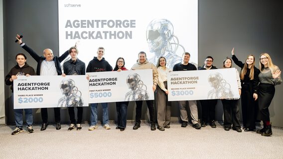 SoftServe провела хакатон AgentForge, присвячений розробці ШІ-агентів. Які проєкти розділили між собою призовий фонд у $10 000