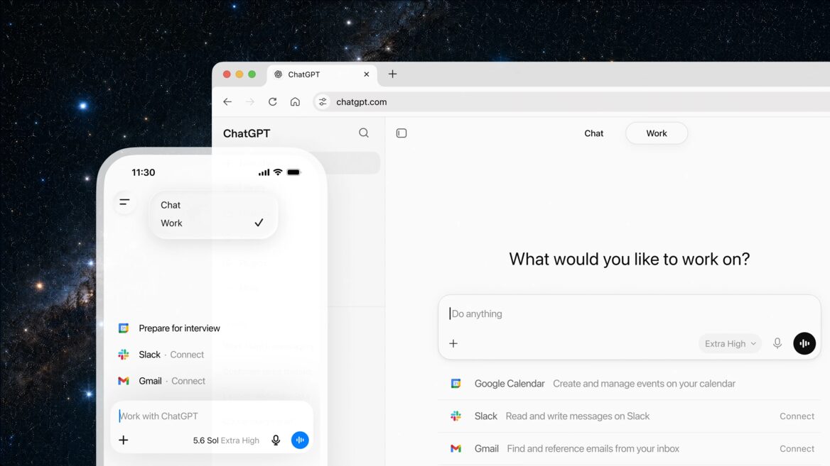OpenAI випустила ChatGPT Work: ШІ-агент на базі нової GPT-5.6 який самостійно керує компютером та створює вебзастосунки