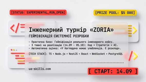 Інженерний турнір ZORIA: гейміфікація системної розробки