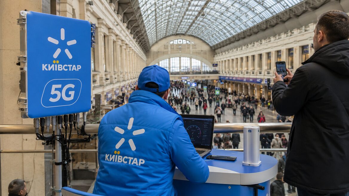 У районі залізничного вокзалу в Києві тестували роботу 5G від «Київстар»