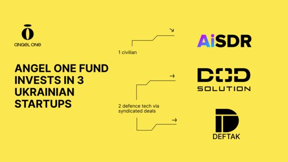 Три українські стартапи AiSDR, DoD Solution і Deftak отримали інвестиції від фонду Angel One 