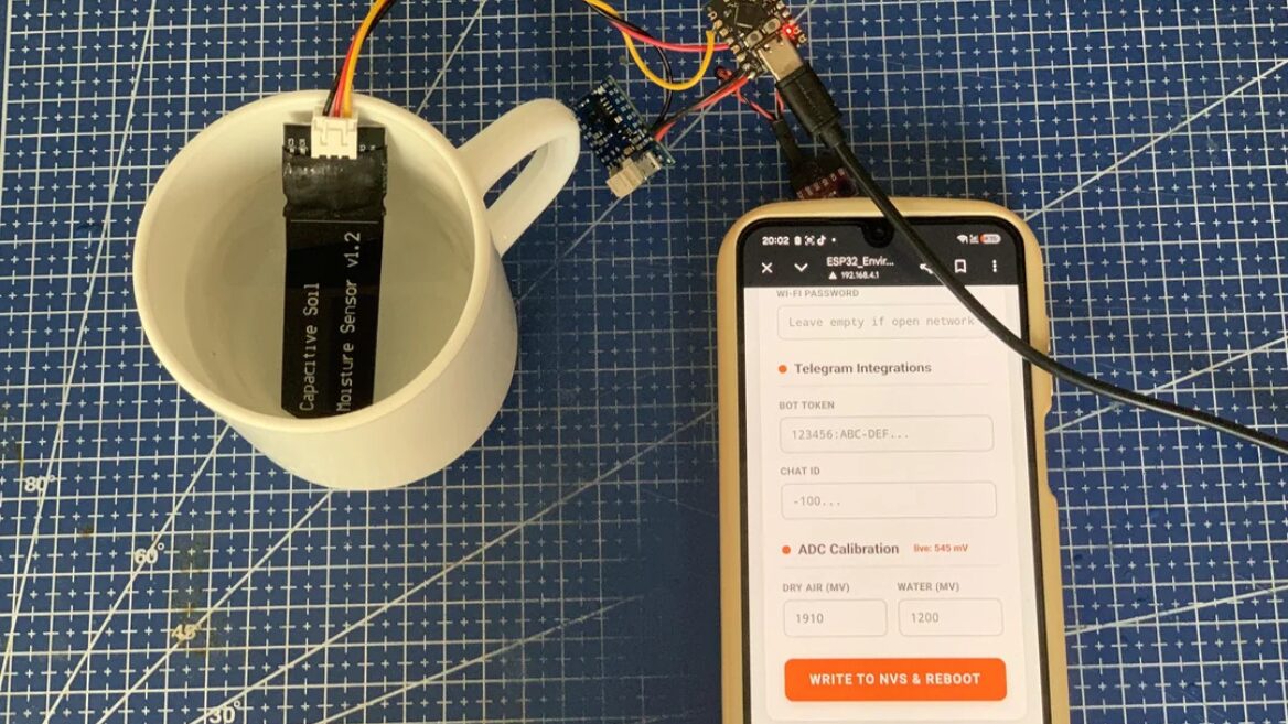 Forget Arduino: Ukrainian created a standalone indoor plant monitoring tool for $15 on pure ESP-IDF