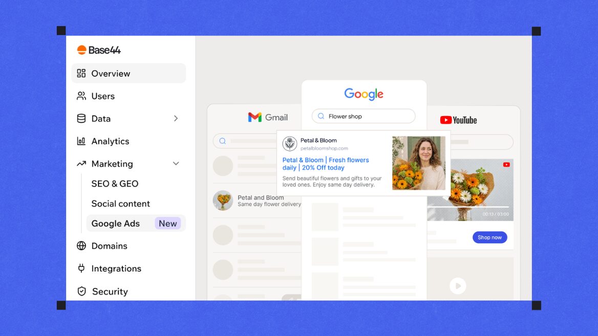 Платформа Base44 AI інтегрує вбудоване керування рекламою Google Ads для розробників додатків