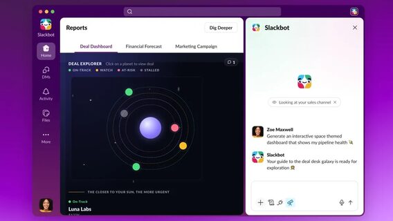 Slack now lets you create interactive graphs and reports right in chats