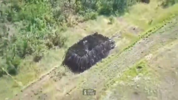 «Це вже не сараї, а цілі бункери». Українські військові показали російський «танк-чудовисько», на знешкодження якого пішло 60 FPV-дронів
