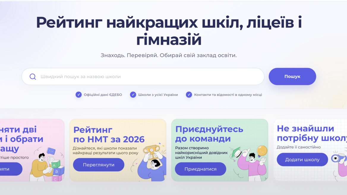 QA Lead завайбкодила рейтинг українських шкіл після пошуку школи для сина. Як працює EDTOP