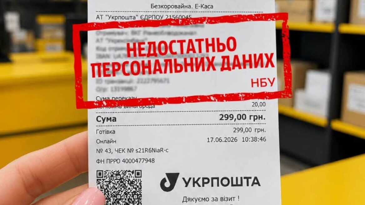 "They should have added the CVV code and the card's expiration date." Ukrposhta will start printing customers' personal data on checks. Smilyansky is not happy - blames the NBU's requirements