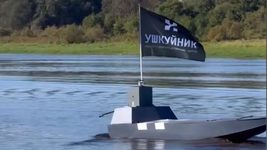 Russia has developed a marine drone with fiber optics that can carry FPV drones