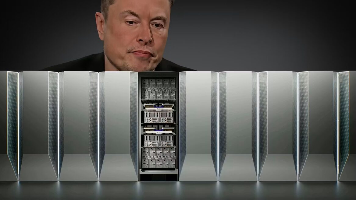 Elon Musk showed off a new supercomputer for Grok, ironically named ...