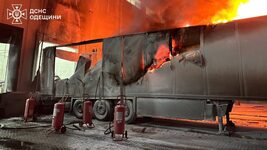 Debris from a Russian drone damaged a vehicle at the Nova Poshta terminal in the Odessa region. 110 parcels worth UAH 2.3 million were destroyed