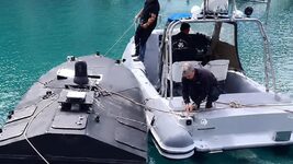 Ukrainian Magura V3 sea drone discovered near the Greek island of Lefkada