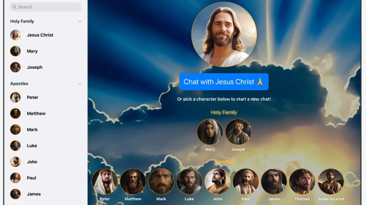 Мобільний додаток на основі ШІ дозволяє спілкуватися з Ісусом.  Щоб поговорити з Сатаною треба заплатити $3