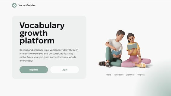 A beginner developer has created a learning platform for expanding vocabulary when learning English. How Vocab Builder works