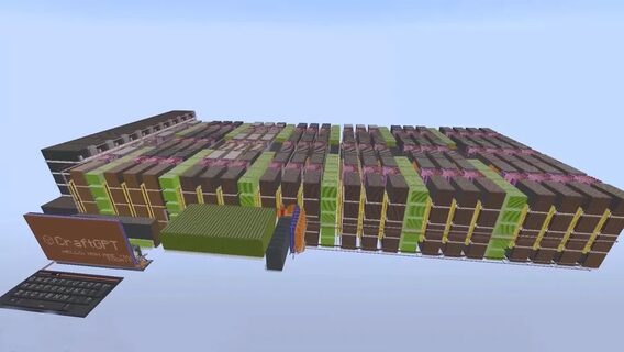 Геймер створив у Minecraft робочий ChatGPT на 5 млн параметрів із 439 млн блоків — ШІ веде розмови та працює прямо у грі
