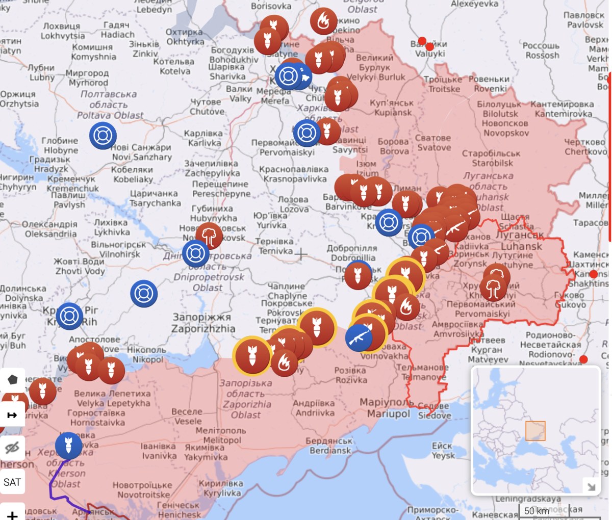Карта боевых действий в Украине: 8 ресурсов, где можно следить за войной