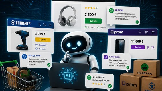 Українські ритейлери вчаться продавати не людям, а ШІ: трафік із ChatGPT та Google Gemini зріс у 5 разів за рік