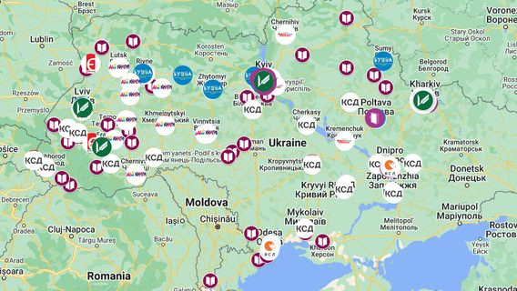 В Україні з'явилась інтерактивна мапа книжкової екосистеми України