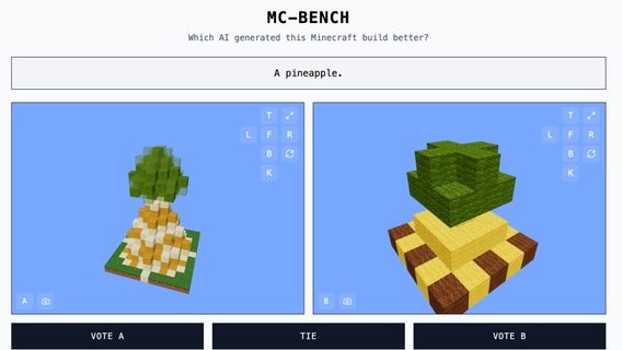 Старшокласник створив сайт для оцінювання ШІ-моделей за допомогою Minecraft