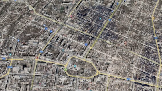 Google Earth Pro показал карту разрушений Мариуполя. Левобережный район похож на дымящуюся сплошную руину