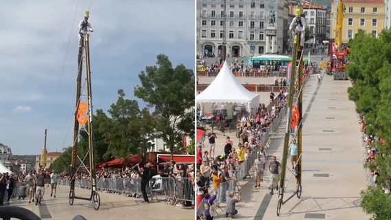 Двоє друзів із Франції побудували найвищий у світі велосипед, історія створення якого почалася в пабі (відео)