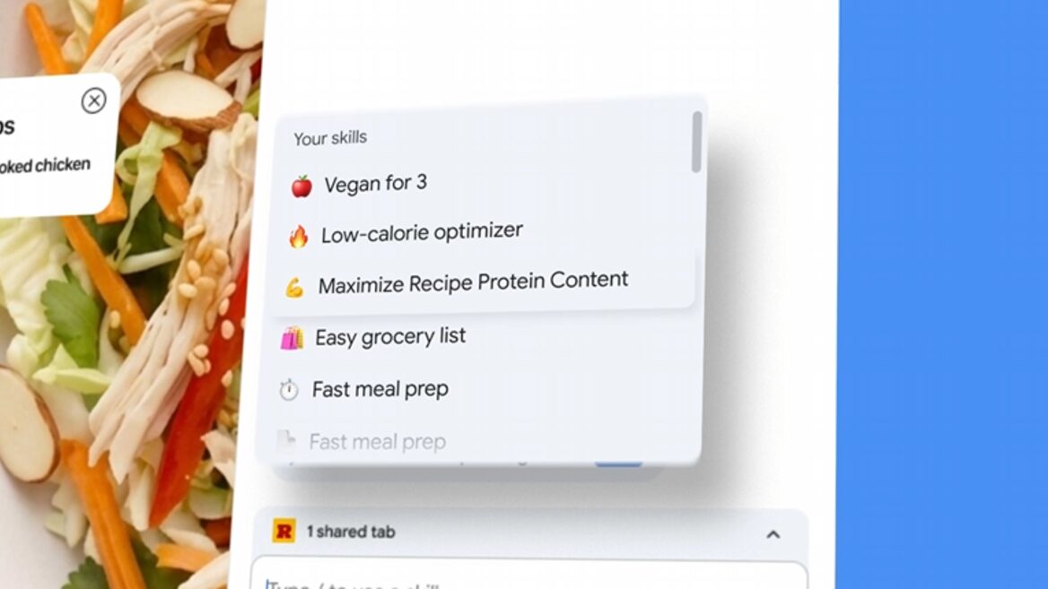 Google додала функцію Skills в браузер Chrome яка дозволяє зберігати улюблені промпти для ШІ