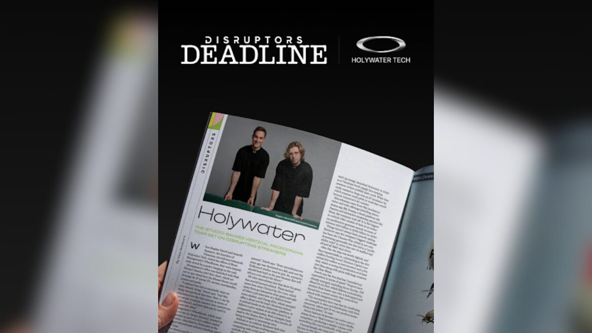 Українська ІТ-компанія HOLYWATER TECH потрапила до списку Deadline Hollywood Disruptors — престижного міжнародного медіа про індустрію розваг