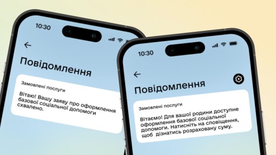 The Ministry of Digital Affairs launched a basic social assistance service in "Diya", which combined several payments into one monthly payment