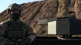 A Ukrainian company has created a turret that can shoot down enemy drones. It is controlled using a joystick with a screen